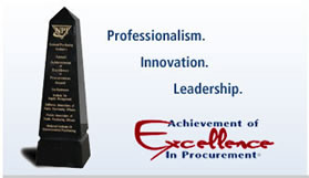 Recipient of the 2006 "Achievement of Excellence in Procurement" Award